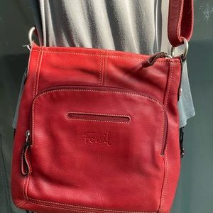 Fossil leather crossbody bag